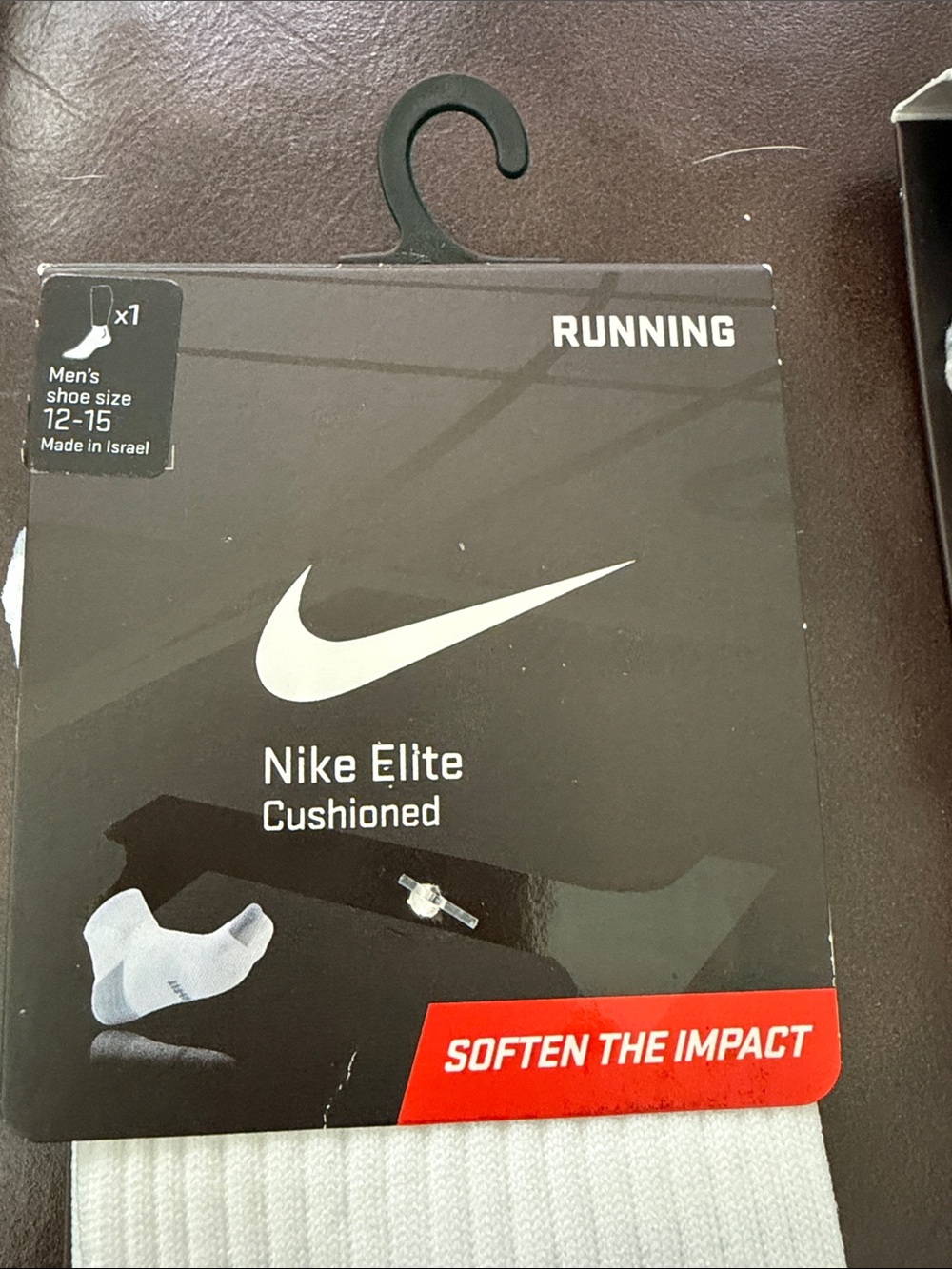 5 NWT Nike elite running cushion socks shoe size 12-15 - Picture 2 of 4